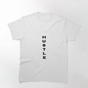 Hustle white t shirt